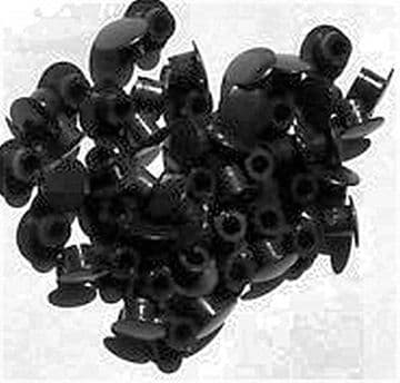 50 Black Plastic 5mm Kitchen Cabinet Hole covers Caps FREEPOST