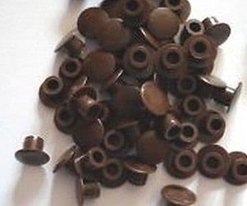 50 Dark Brown Plastic 5mm Kitchen Cabinet Hole covers Caps FREEPOST