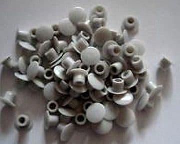 50 Light Grey Plastic 5mm Kitchen Cabinet Hole covers Caps