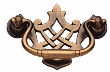 Antique Bronze Finish Drop Bar Kitchen / Cabinet Door Handle with Backplate D022