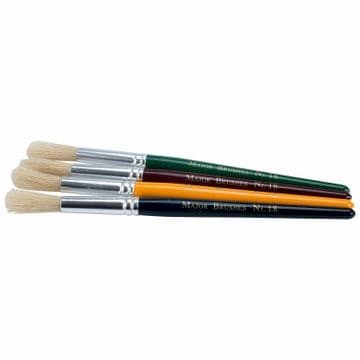 Children's Chunky Paint Brushes Set of 4 Mixed Colours Size 18 by Major Brushes