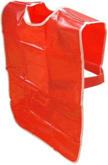 Children's Red PVC Tabard Waterproof Painting Apron Wipe Clean Art Craft Cooking