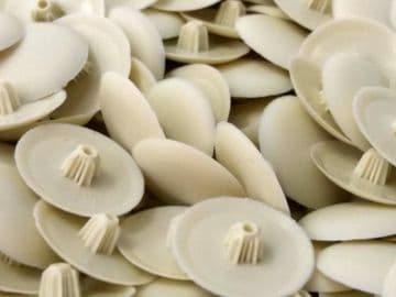 Cream Bifix Press-Fit Pozi Screw Head Covers Caps choose pack size 50 or 100