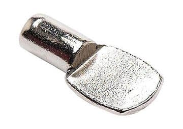 Hafele Shelf support Pin, Flat Spoon-Style, Nickel Silver, 5mm pack of 48, C132