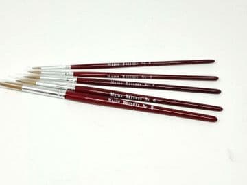 Handmade Sable Artist Paint Brushes Pack of 5 Sizes 0,2,4,6,8