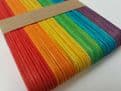 Large Eco Wooden Lollipop Coloured Craft Sticks Lolly 150mm x 18mm - Pack of 50