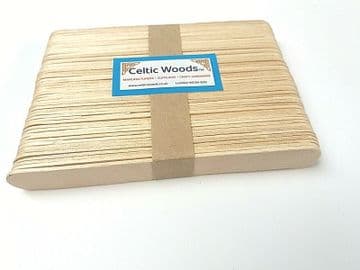Large Eco Wooden Lollipop Ice Lolly Pop Craft Sticks 150mm x 18mm - Pack of 50