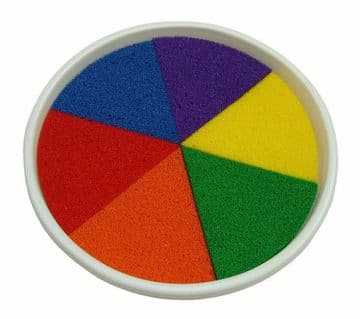 Large Rainbow Ink Pad - Multi Colour Giant 15cm for Stamps Craft Kids Cards