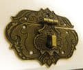 Lock Clasp Box Closer Latch Hasp Ornate c/w Screws Bronze Finish C036