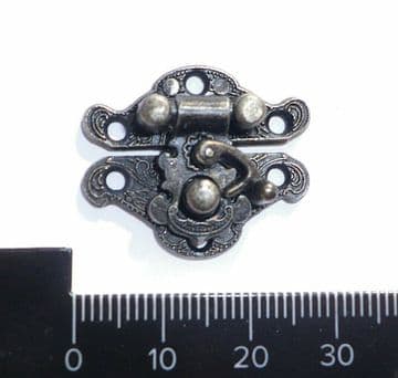Metal Buckle Catch Latch Hasp for Small Box Lid Antique Bronze Finish C041