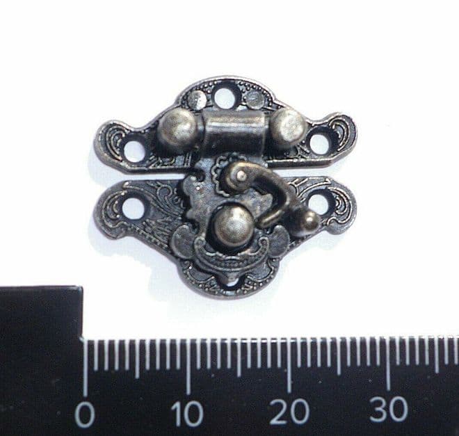 Metal Buckle Catch Latch Hasp for Small Box Lid Antique Bronze Finish C041