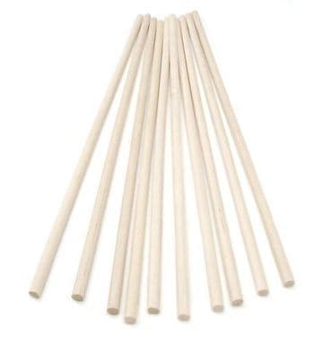 NEW 30cm Wooden Craft Sticks - Hardwood Dowels Poles craft 4mm dia 10 pack