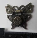 NEW Lock clasp box closer latch hasp ornate butterfly antique bronze finish C082