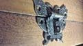 NEW Lock clasp butterfly box latch hasp ornate c/w screws bronze finish C120