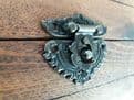 NEW Lock clasp closer latch hasp ornate c/w screws antique bronze finish C110