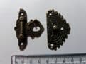 NEW Lock clasp closer latch hasp ornate c/w screws antique bronze finish C110