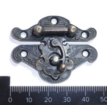NEW Metal buckle catch latch hasp for small box antique bronze finish C042