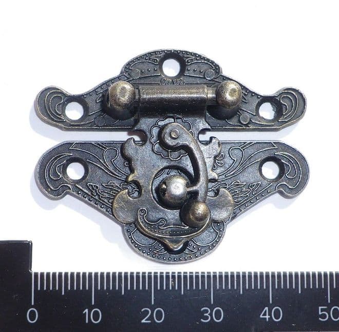 NEW  Metal buckle catch latch hasp for small box antique bronze finish C042