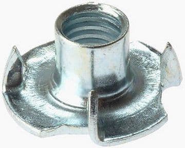 NEW Pack of 10 T Nuts M6 for wood, furniture leg tee nut bright galvanised