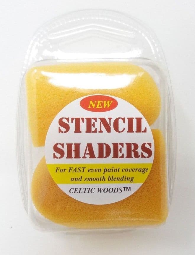 NEW Pack of 2 Professional Stencil Shader stencil foam brush paint applicators