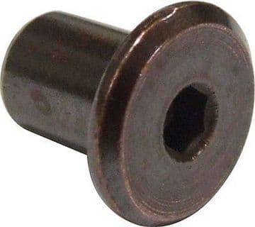 NEW Pack of 6 x 6mm Furniture Sleeve Nuts - Bed Bolt Fittings
