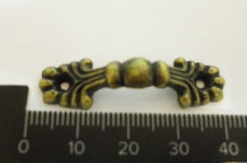 NEW Pair of box drawer handles ornate antique finish complete with screws C023