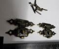 NEW Pair of metal buckles catches latches for small box etc antique finish C011