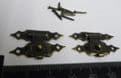 NEW Pair of metal buckles catches latches for small box etc antique finish C011
