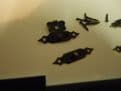 NEW Pair of metal buckles catches latches for small box etc antique finish C011