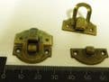 NEW Pair of metal buckles catches latches for small box etc bronze finish C026