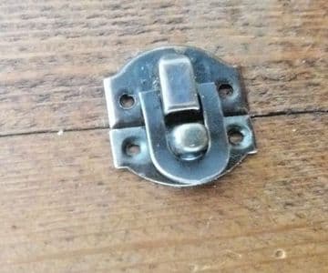 NEW Pair of small metal buckles catches latches for small box etc bronze finish C128