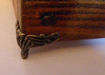 NEW Set of 4 box feet furniture corner foot decoration ornate antique finish C015