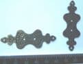 NEW Set of 4 Vintage dark bronze color metal box corners braces straps C066