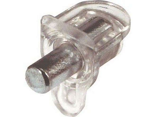 NEW transparent reinforced shelf stud fits 5mm diameter hole 60kg pk 20 C050