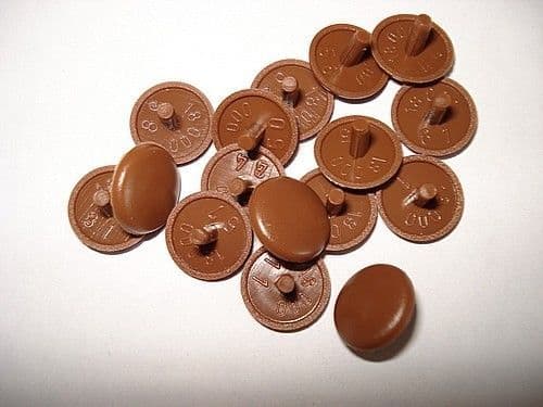 Pack of 25 PLASTIC TRIM COVER CAPS COUNTERSUNK SCREWS choose colour