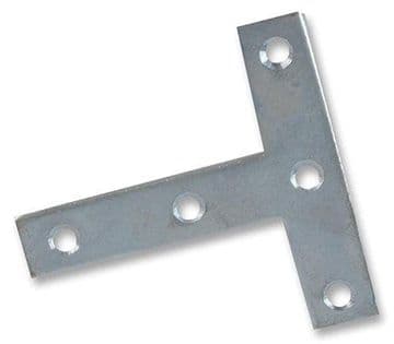 Pack of 4 75mm (3") Tee Plates T Mending Bracket CEN002