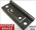 Pack of 4  NEW FLUSH CUPBOARD HINGES 50MM Cabinet Furniture Flat, finish choice