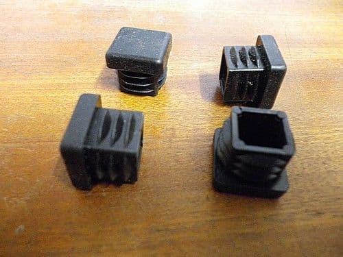 Pack of 8  20mmx20mm Plastic End Caps for metal box section, plug bung finish