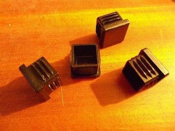 Pack of 8 25mmx25mm Plastic End Caps for metal box section, plug bung finish