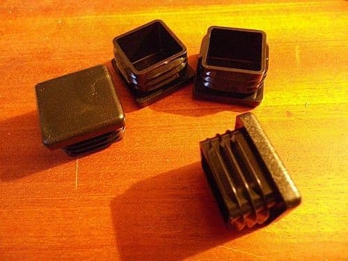 Pack of 8 30mmx30mm Plastic End Caps for metal box section, plug bung finish