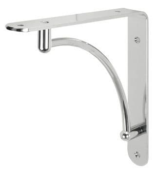 Pair of Large chrome shelf brackets