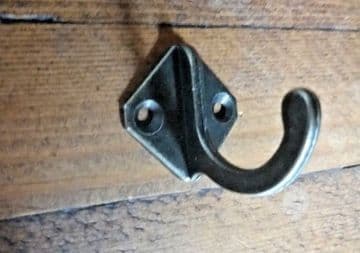 Pk of 2 decorative antiqued aged hooks 28mm overall backplate size C126