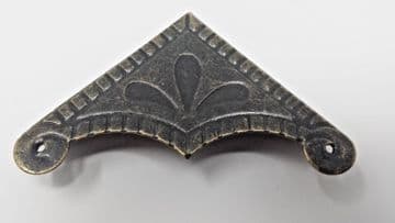 Pk of 4 Metal case corners antique bronze finish 58mm over straight C117