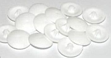 Plastic WHITE Press-Fit Pozi Screw Head Covers Caps choose pack size 50 or 100