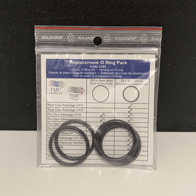 TMC replacement rubber O rings for Ultra Violet UV sterilsers