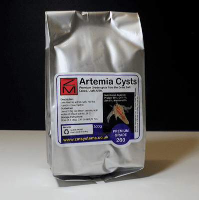 ZM Brine Shrimp Artemia Cysts Premium 260 Grade 95+%