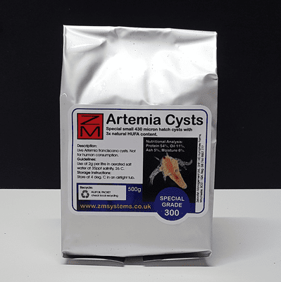 ZM Brine Shrimp Cysts Special 300 Grade Artemia franciscana 99+%