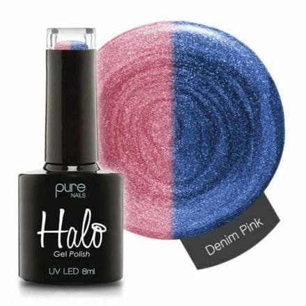 PURE NAILS - HALO GEL POLISH - REACT DENIM PINK - 8ML - LATEST COLLECTION