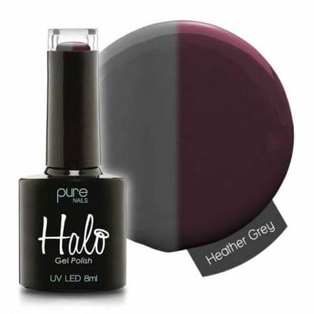 PURE NAILS - HALO GEL POLISH - REACT HEATHER GREY - 8ML - LATEST COLLECTION