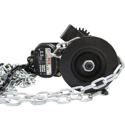 Combination Chain Block & Geared Trolley 0.5 Ton 500kg 3m Girder Beam Lifting